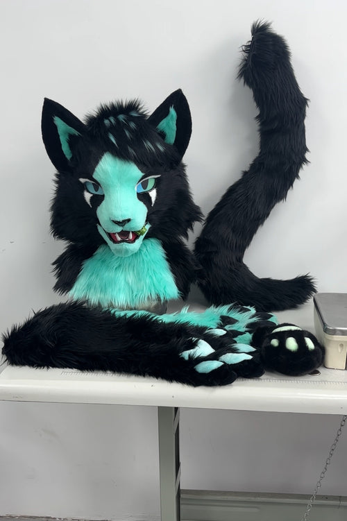 [Commission] Semi Realistic Cat Fursuit Partial