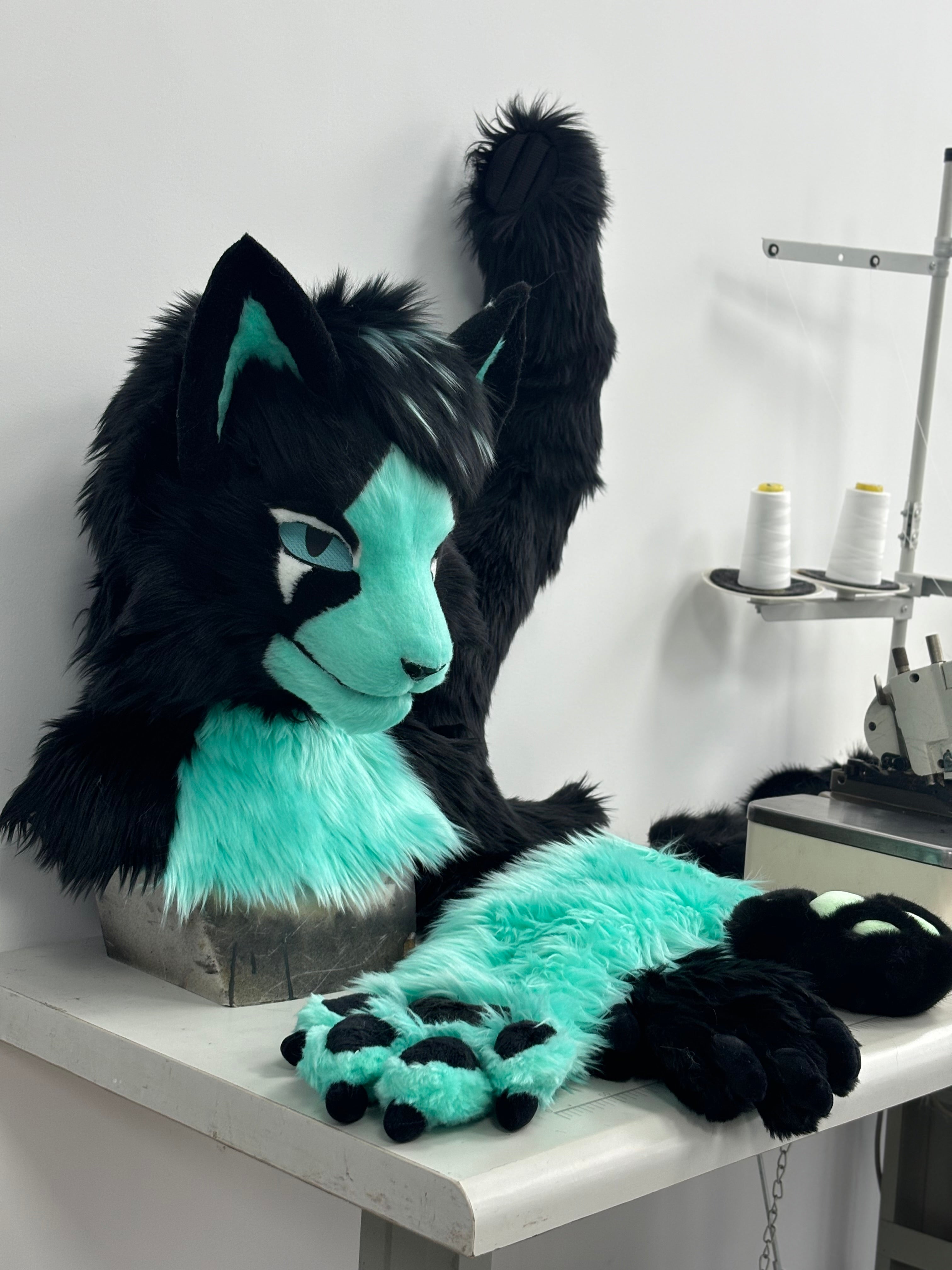 [Commission] Semi Realistic Cat Fursuit Partial