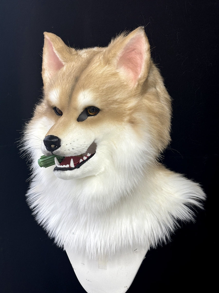 [Premade] Dog Realistic Fursuit Head Movable Jaw Furry Headdress Costumes