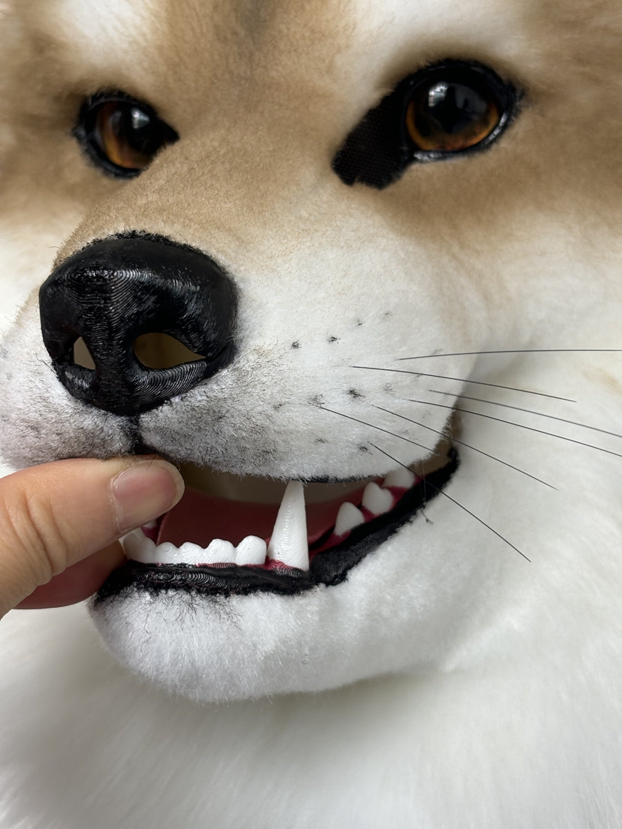 [Premade] Dog Realistic Fursuit Head Movable Jaw Furry Headdress Costumes