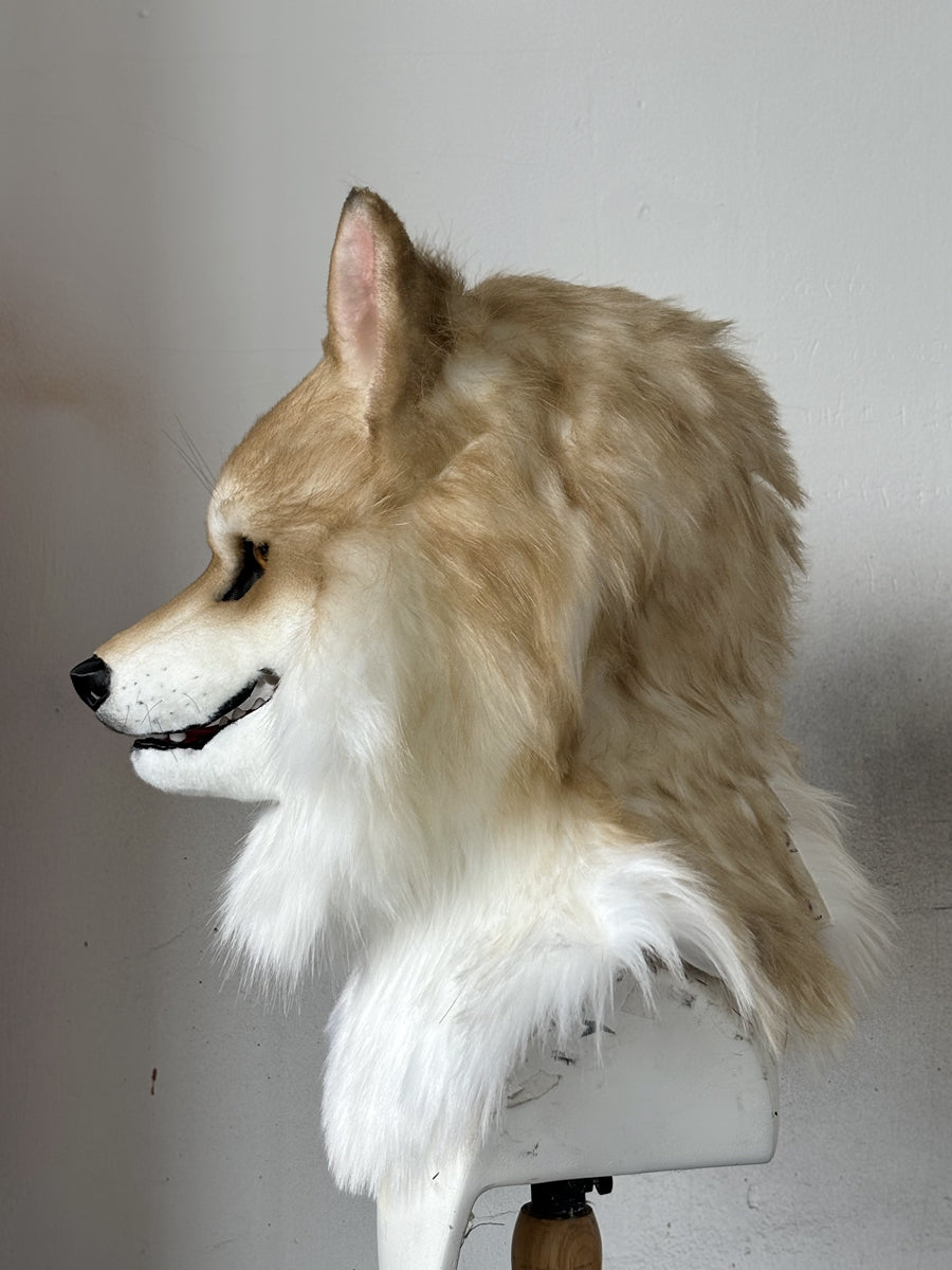 [Premade] Dog Realistic Fursuit Head Movable Jaw Furry Headdress Costumes