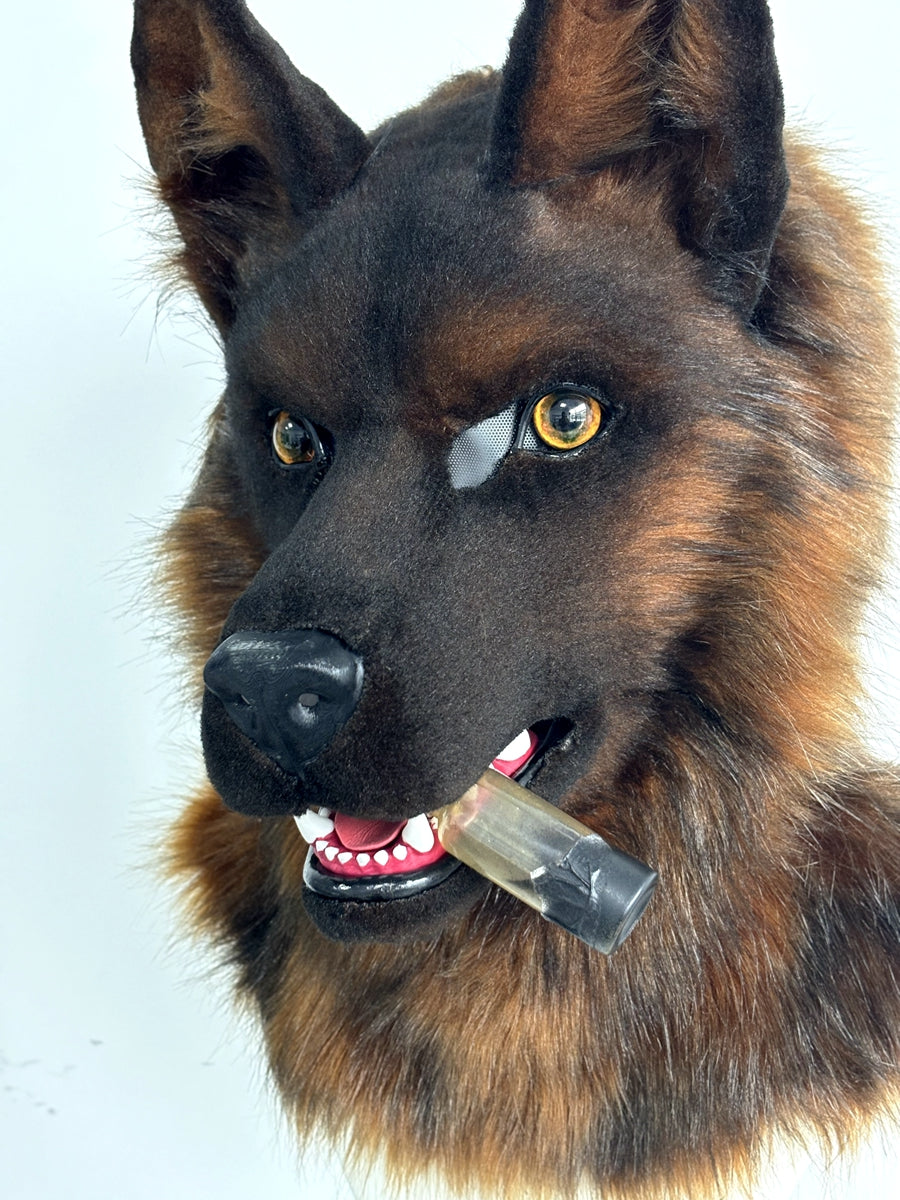 [Premade] German Shepherd Realistic Fursuit Head and Paws Movable Jaw