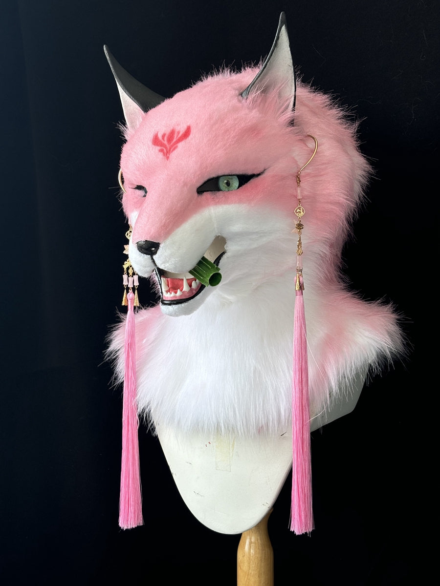 [Premade] Semi Realistic Fox Fursuit Head Furry Costumes Mask Headdress