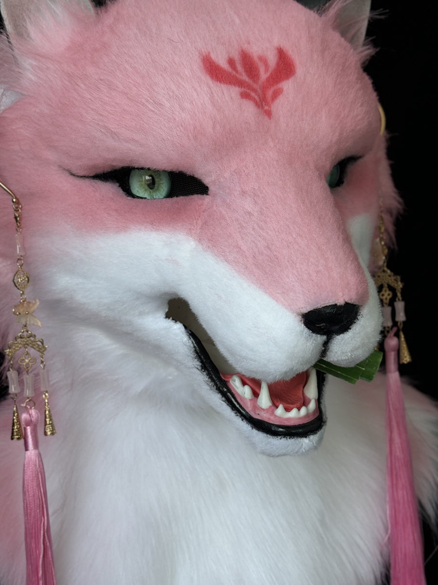 [Premade] Semi Realistic Fox Fursuit Head Furry Costumes Mask Headdress