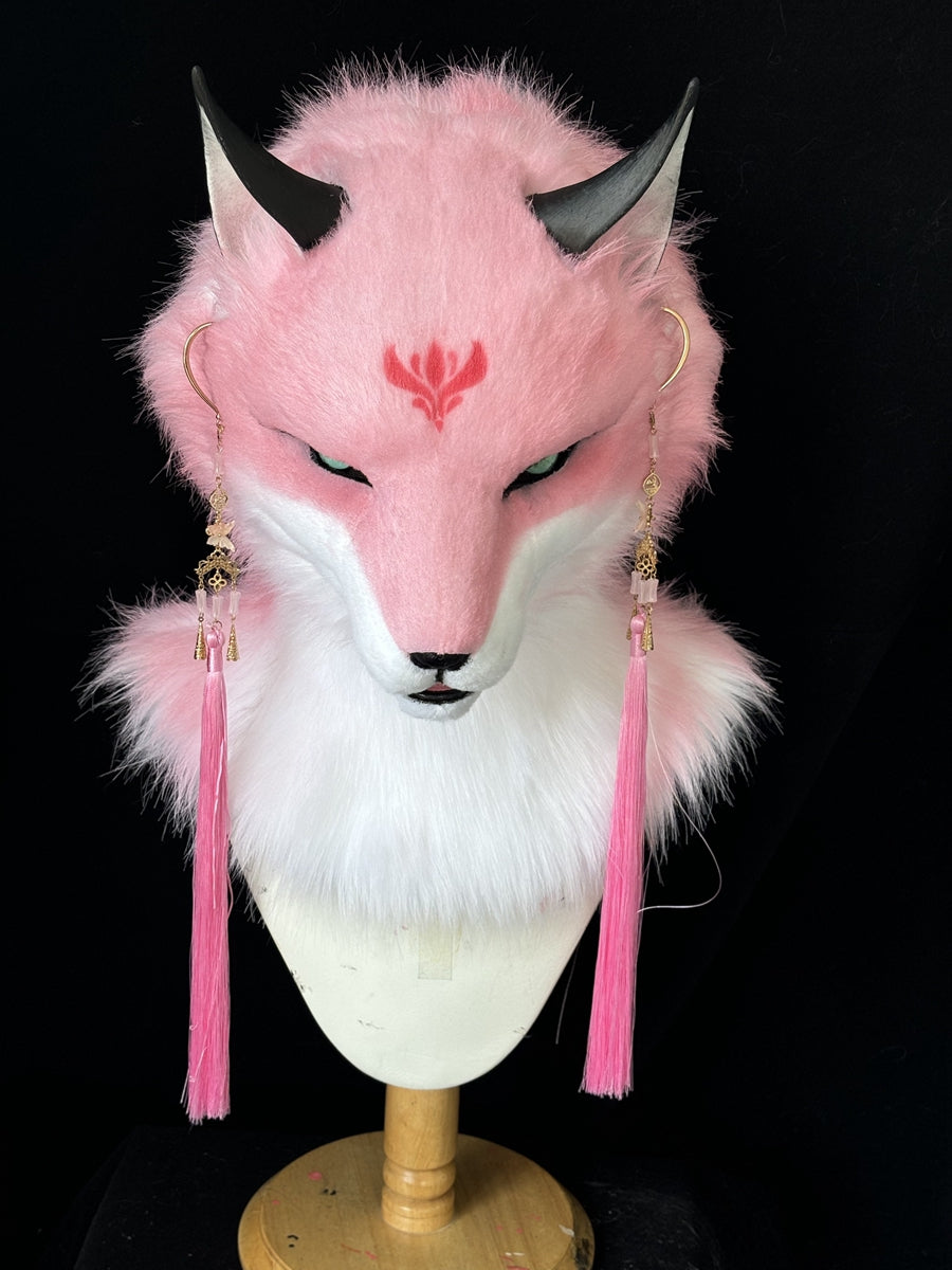 [Premade] Semi Realistic Fox Fursuit Head Furry Costumes Mask Headdress