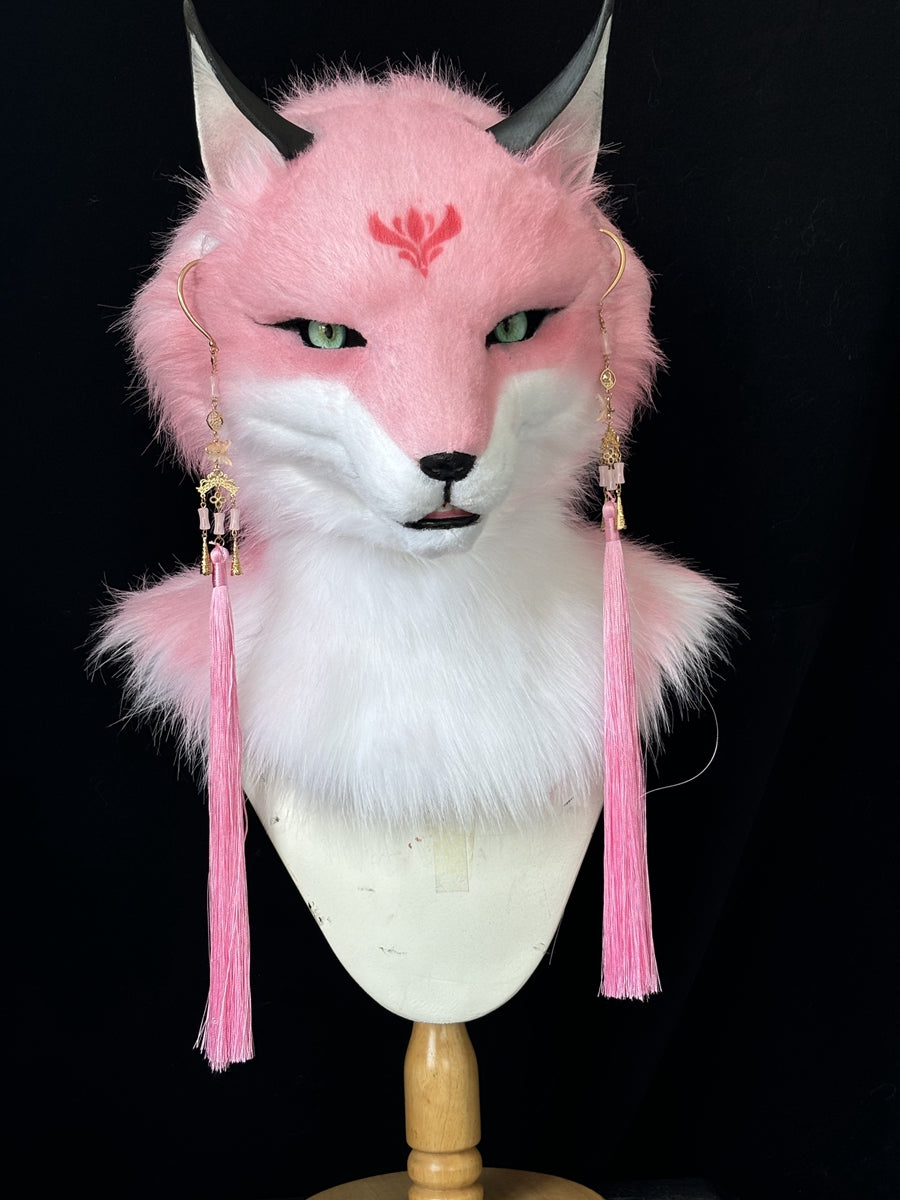 [Premade] Semi Realistic Fox Fursuit Head Furry Costumes Mask Headdress