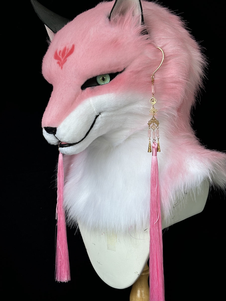 [Premade] Semi Realistic Fox Fursuit Head Furry Costumes Mask Headdress