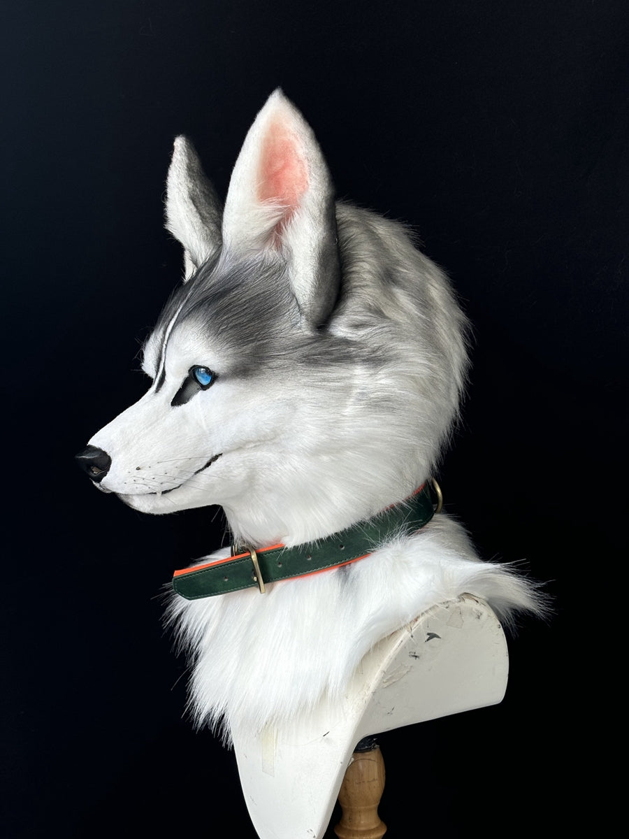 [Premade] Husky Dog Realistic Fursuit Head Furry Costumes Mask Headdress