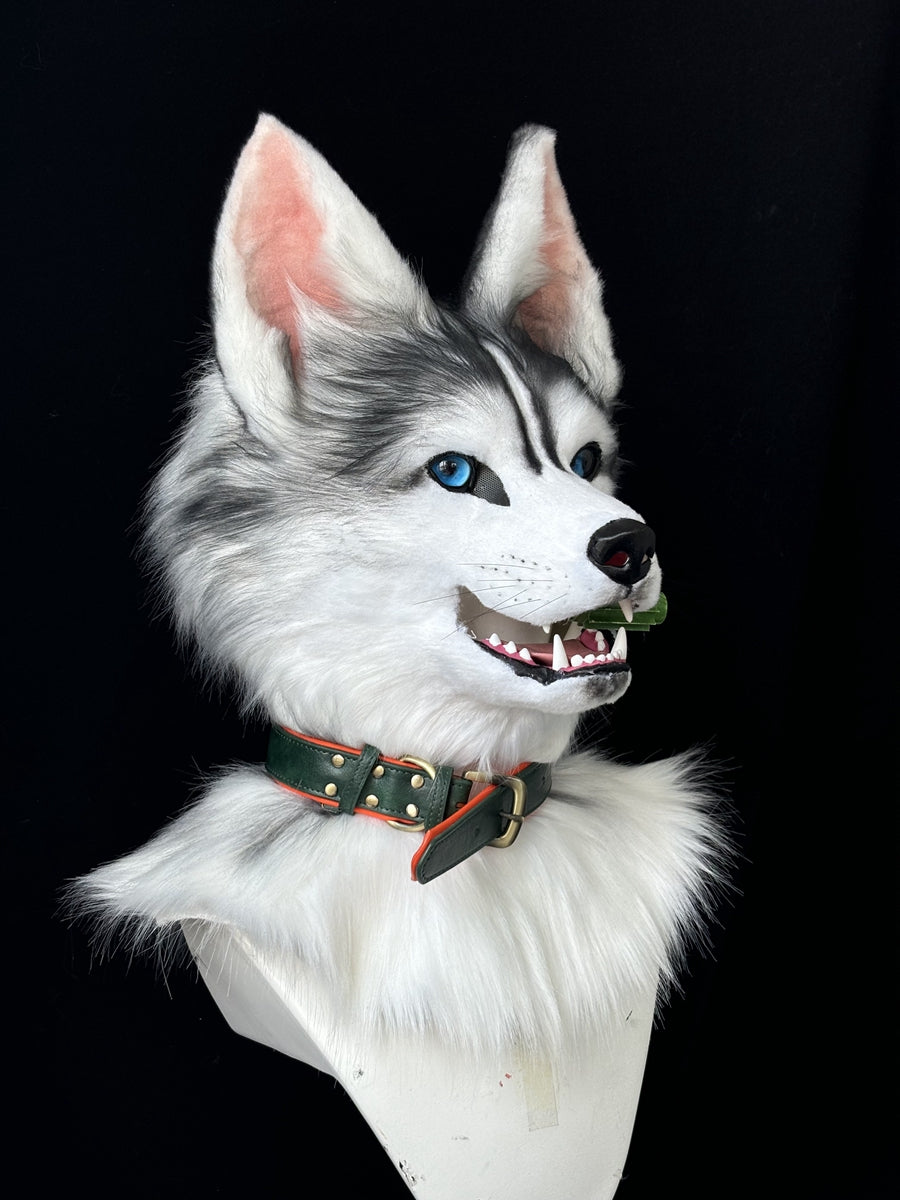 [Premade] Husky Dog Realistic Fursuit Head Furry Costumes Mask Headdress