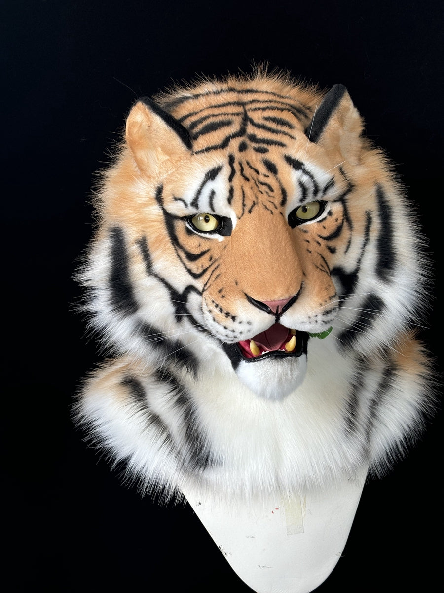 [Premade] Tiger Realistic Fursuit Partial Furry Costumes Mask Headdress