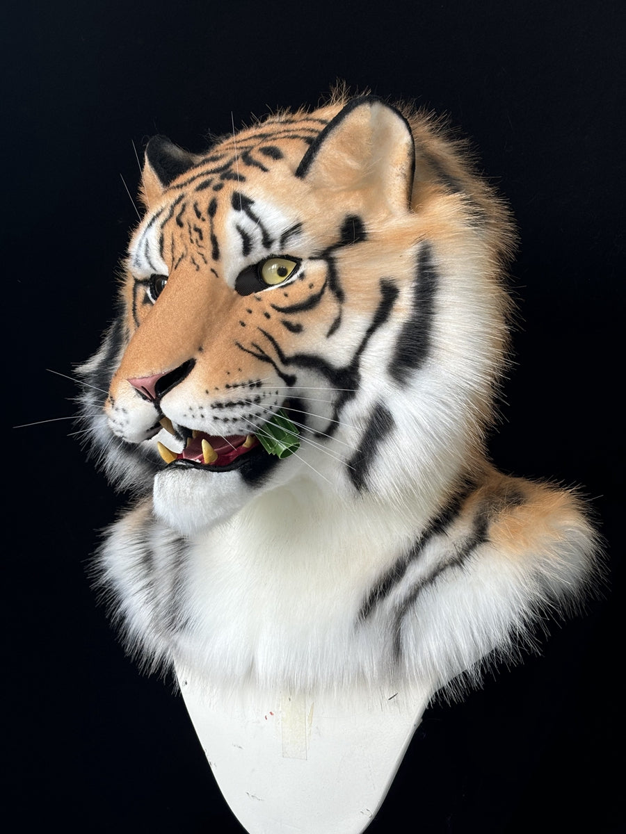 [Premade] Tiger Realistic Fursuit Partial Furry Costumes Mask Headdress
