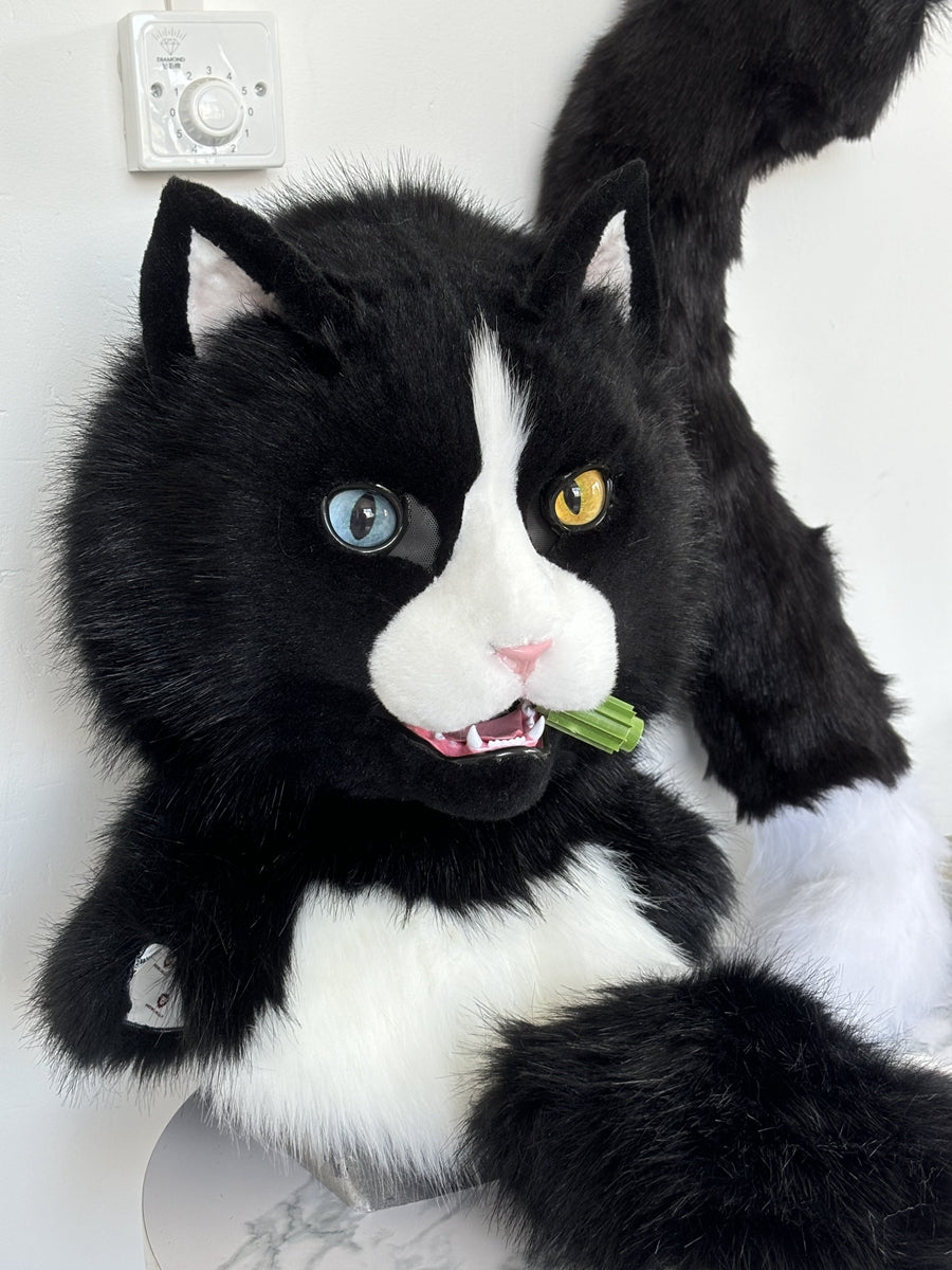 [Premade] Cute Cat Realistic Fursuit Partial Furry Costumes Mask Headdress
