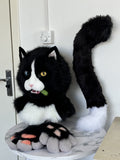 [Premade] Cute Cat Realistic Fursuit Partial Furry Costumes Mask Headdress