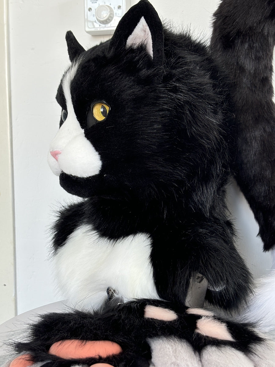 [Premade] Cute Cat Realistic Fursuit Partial Furry Costumes Mask Headdress