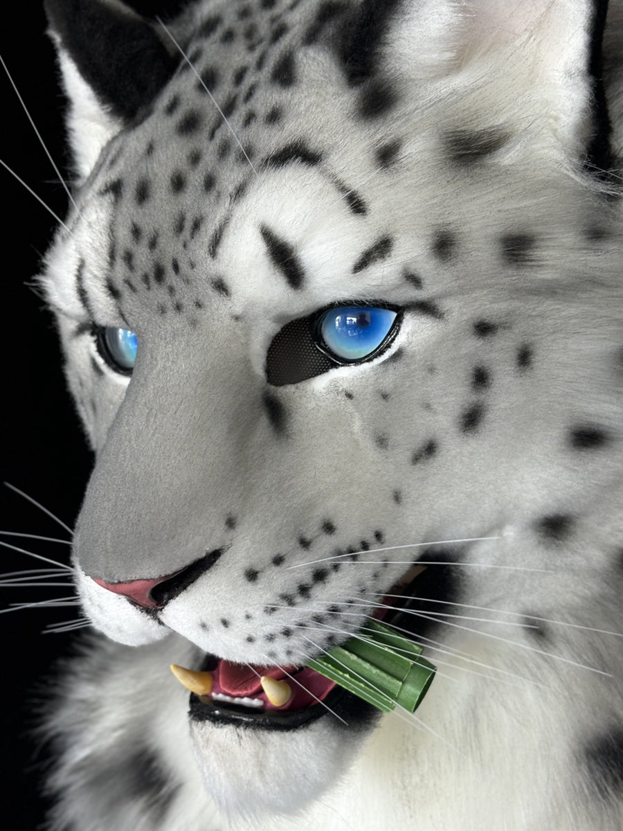 [Premade] Snow Leopard Realistic Fursuit Partial Furry Costumes Mask Headdress