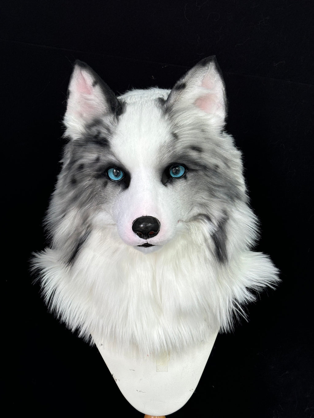 [Premade] Border Collie Dog Realistic Fursuit Head Furry Costumes Mask Headdress