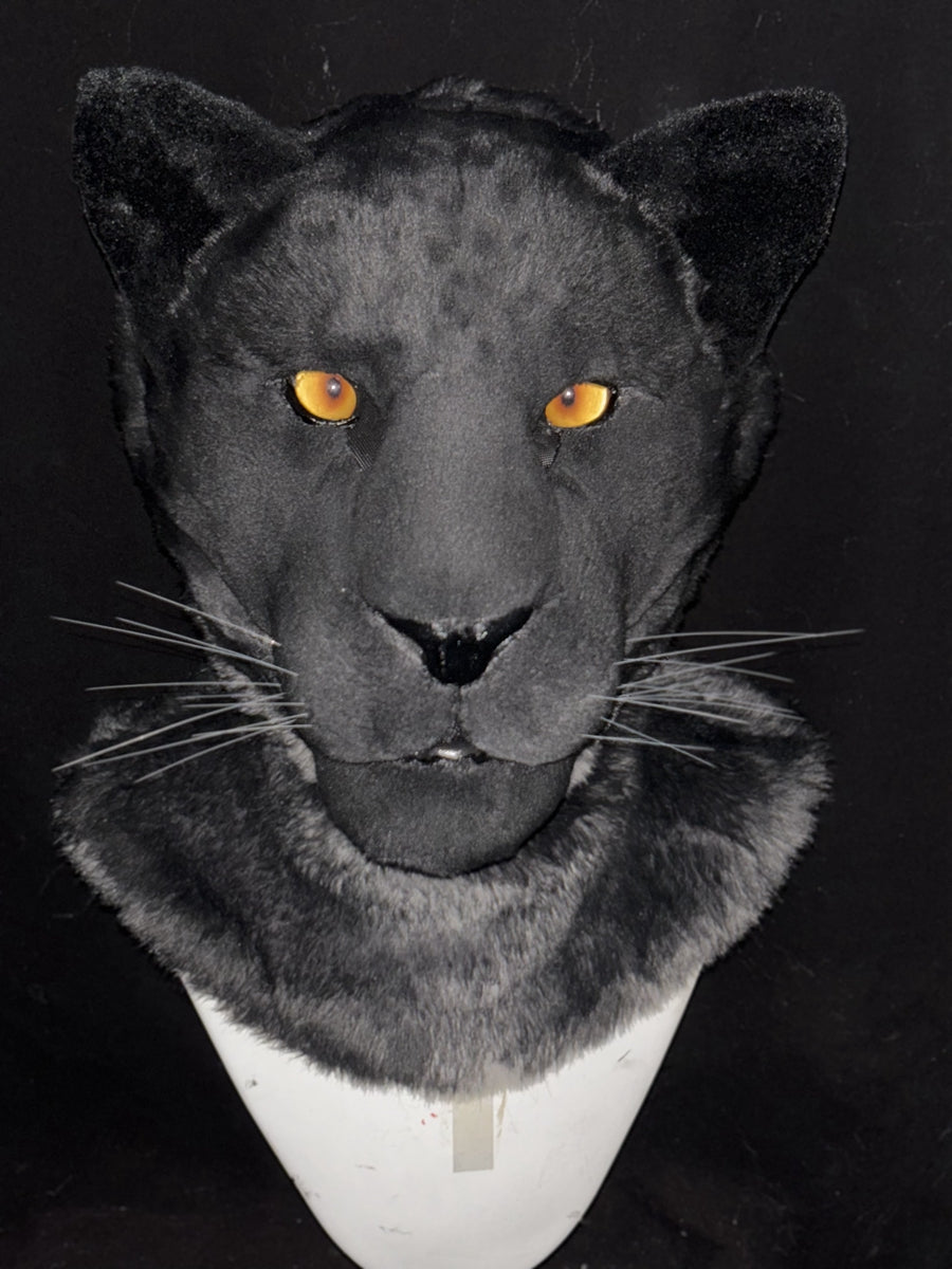 [Premade] Black Panther Realistic Fursuit Head Furry Costumes Beast Mask Headdress