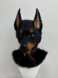 [Premade] Doberman Dog Realistic Fursuit Head Furry Costumes Mask Headdress