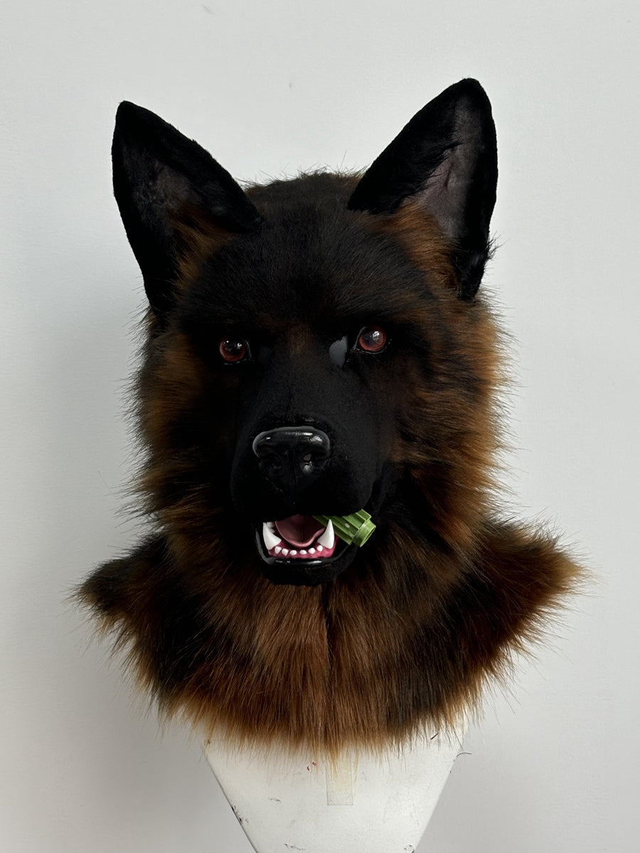 [Premade] German Shepherd Dog Realistic Fursuit Head Furry Costumes Mask Headdress