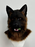 [Premade] German Shepherd Dog Realistic Fursuit Head Furry Costumes Mask Headdress