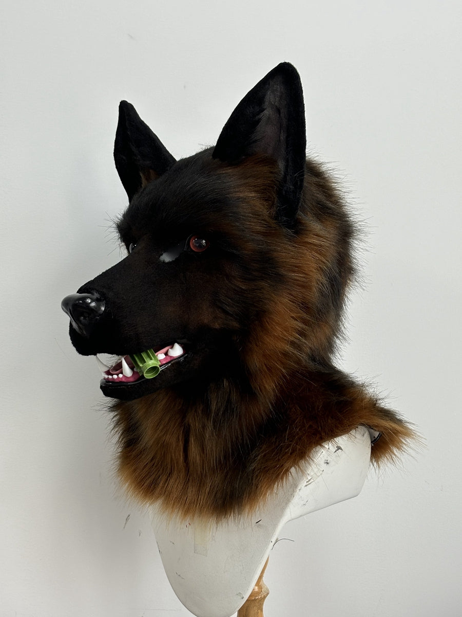 [Premade] German Shepherd Dog Realistic Fursuit Head Furry Costumes Mask Headdress