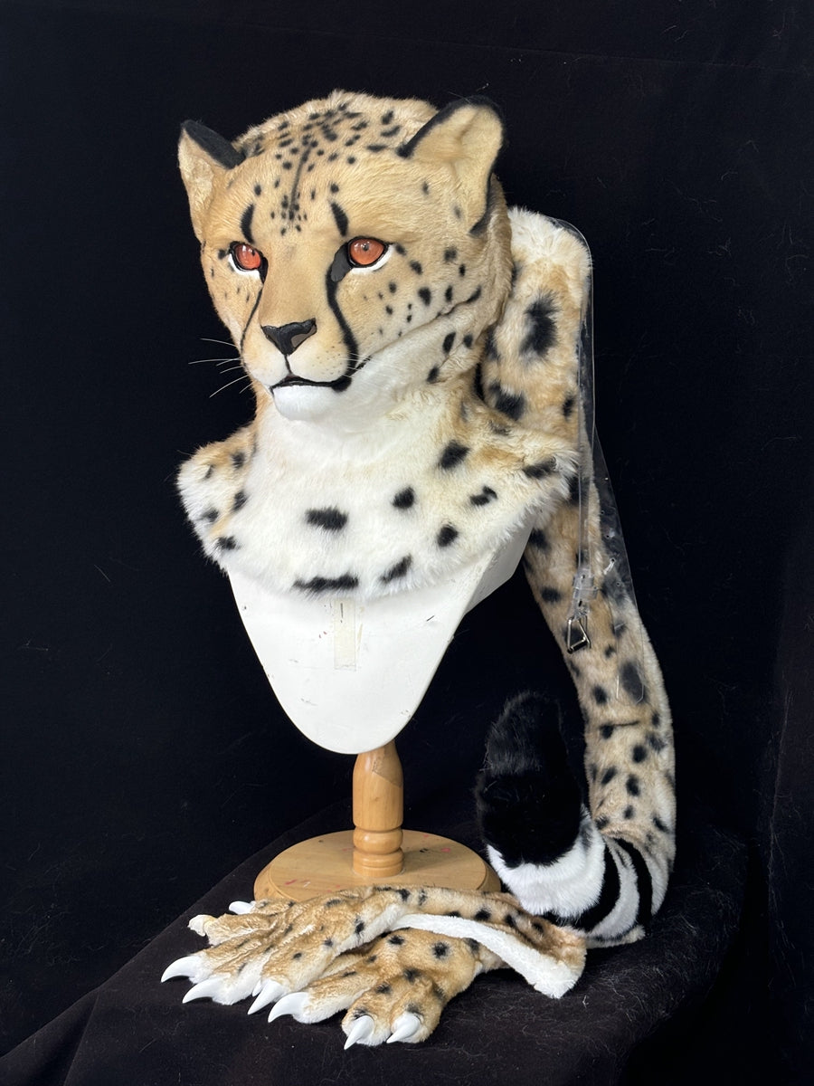 [Premade] Cheetah Realistic Fursuit Partial Furry Costumes Mask Headdress