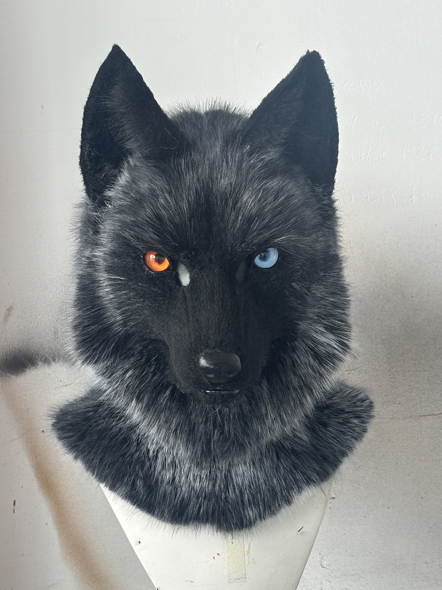 [Premade] Gray Wolf Realistic Fursuit Head Furry Costumes Mask Headdress
