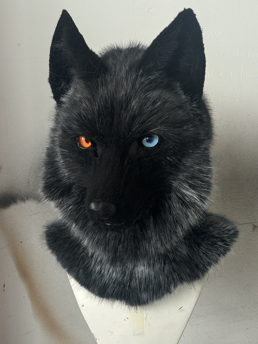 [Premade] Gray Wolf Realistic Fursuit Head Furry Costumes Mask Headdress