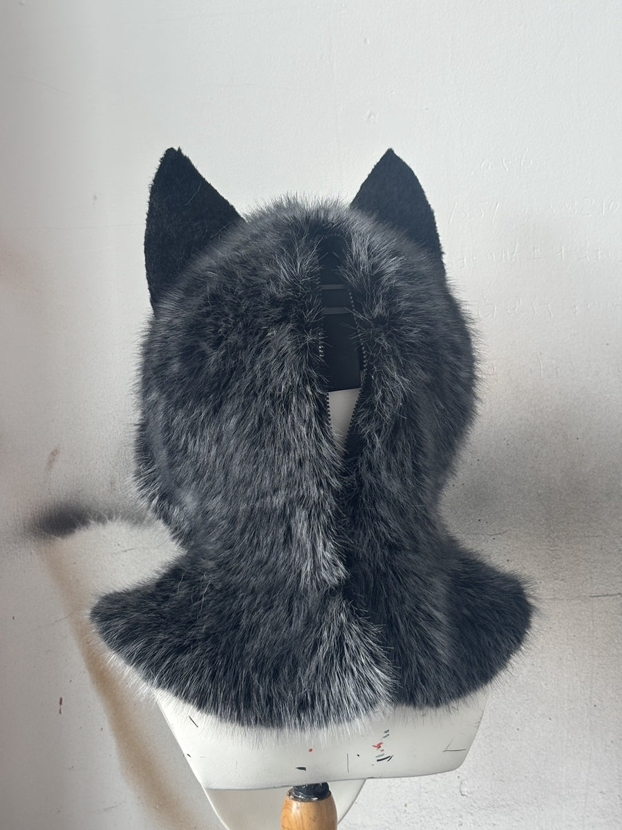[Premade] Gray Wolf Realistic Fursuit Head Furry Costumes Mask Headdress