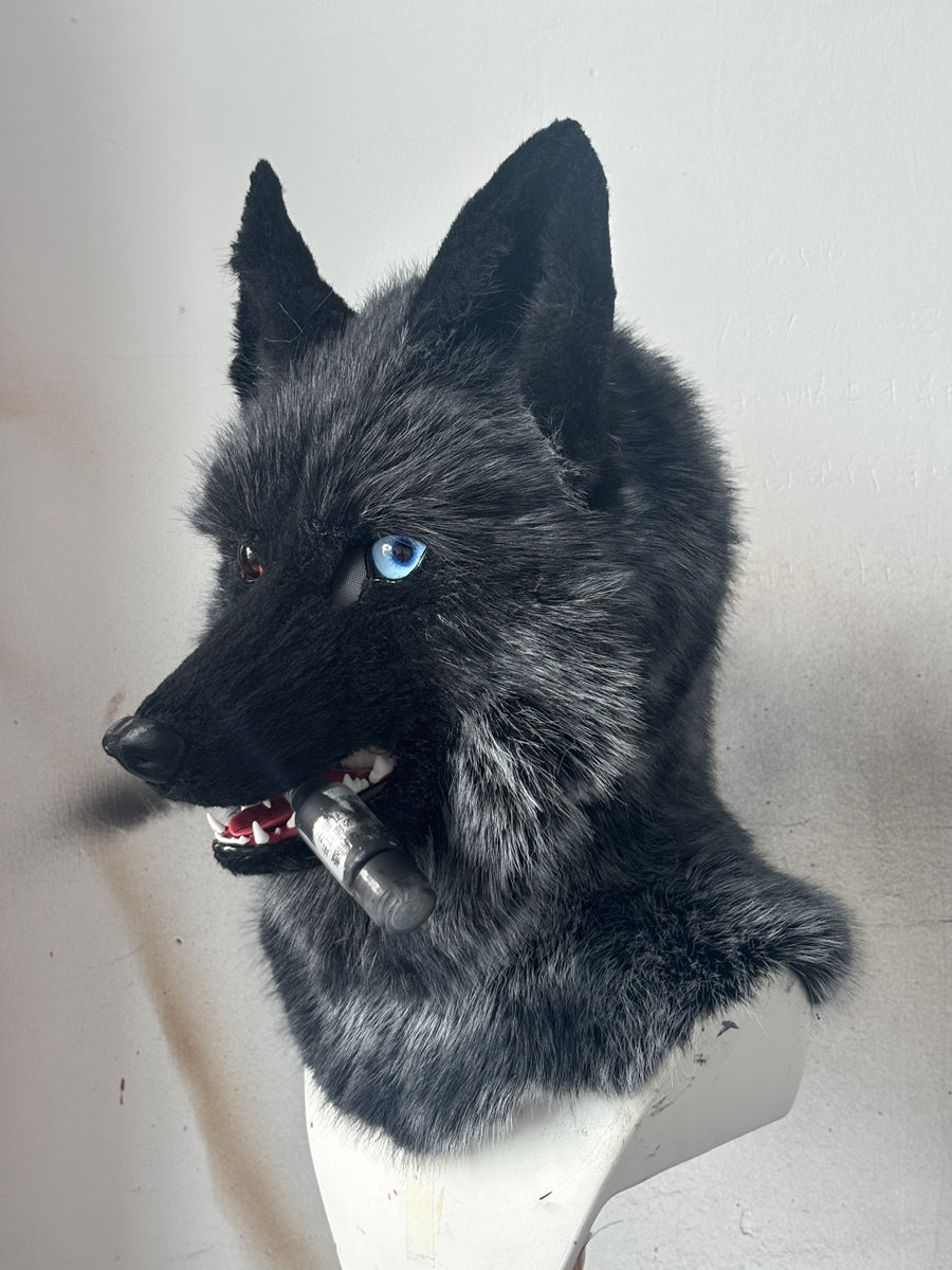 [Premade] Gray Wolf Realistic Fursuit Head Furry Costumes Mask Headdress