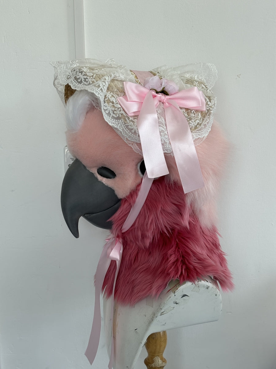 [Premade] Cockatoo Realistic Fursuit Head Furry Costumes Birds Mask Headdress