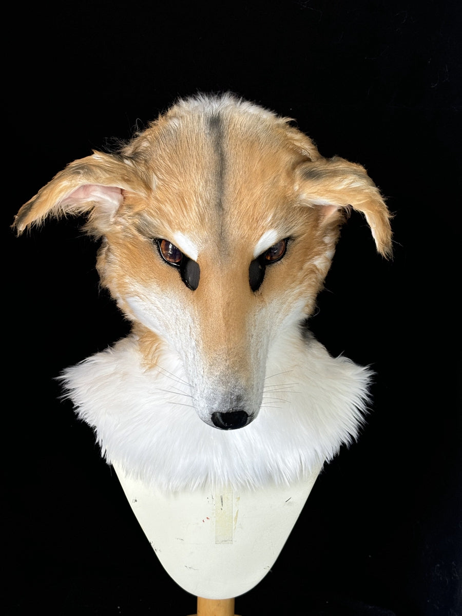 [Premade] Borzoi Dog Realistic Fursuit Head Furry Costumes Mask Headdress