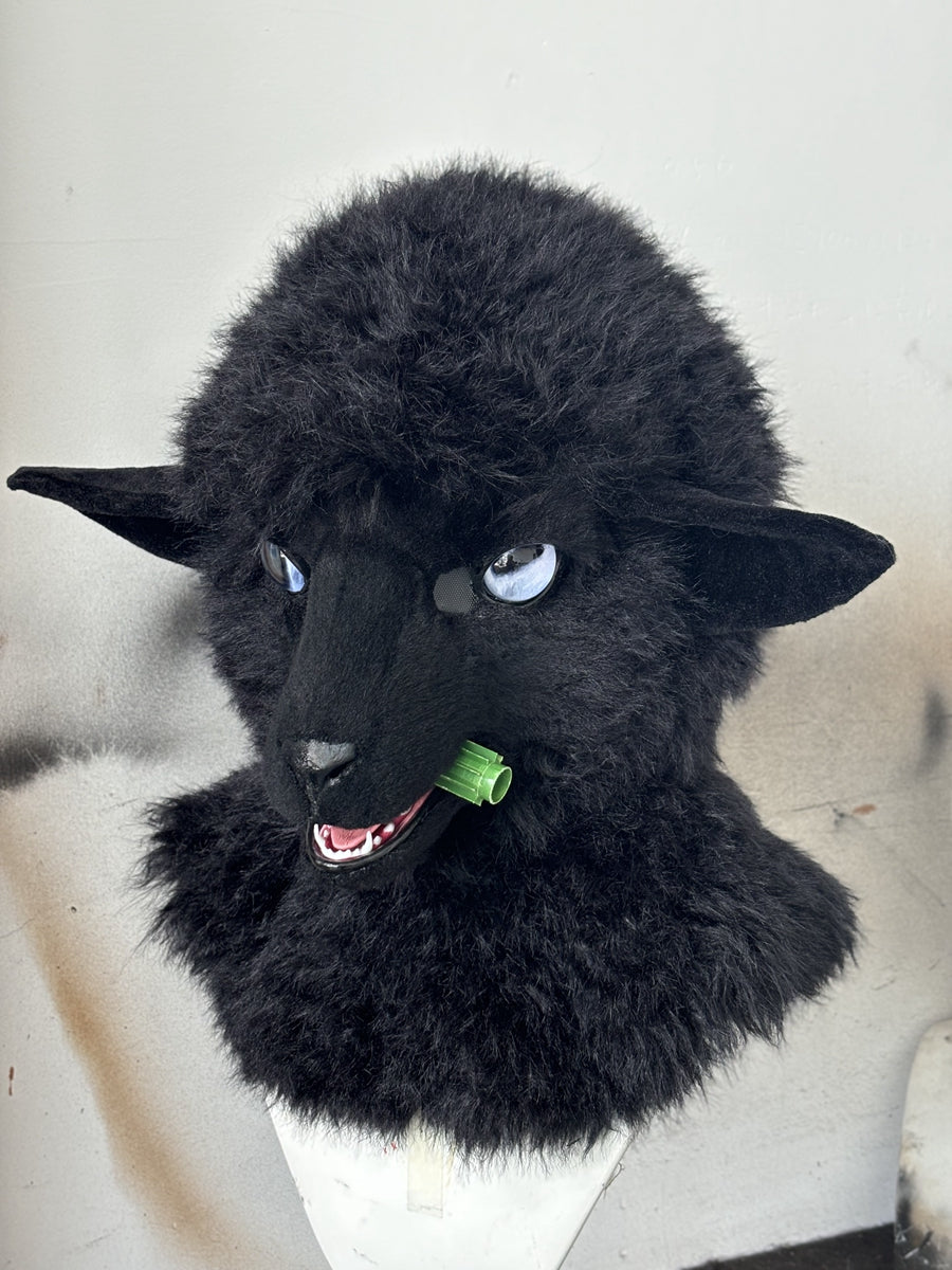 [Premade] Curly Sheep Realistic Fursuit Head Furry Costumes Mask Headdress
