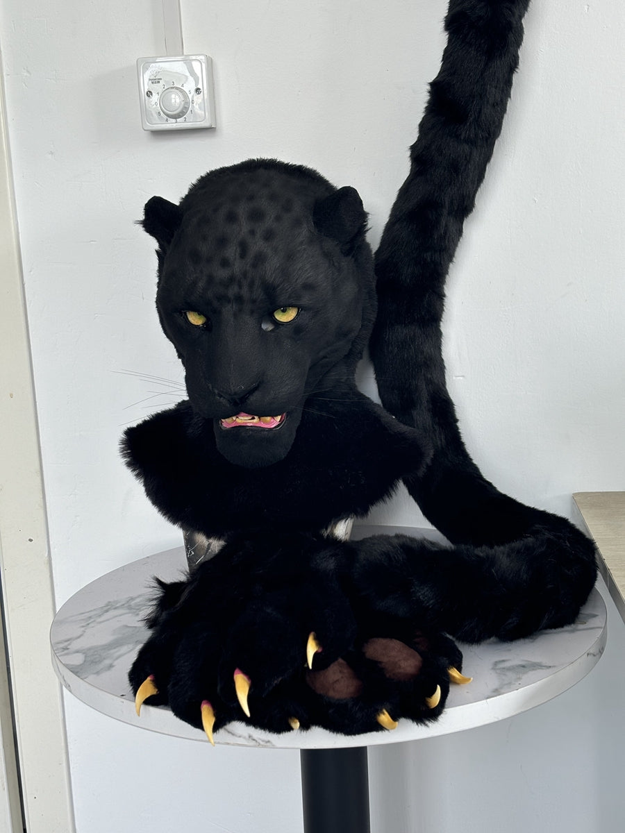[Premade] Black Panther Realistic Fursuit Partial Furry Costumes Beast Headdress