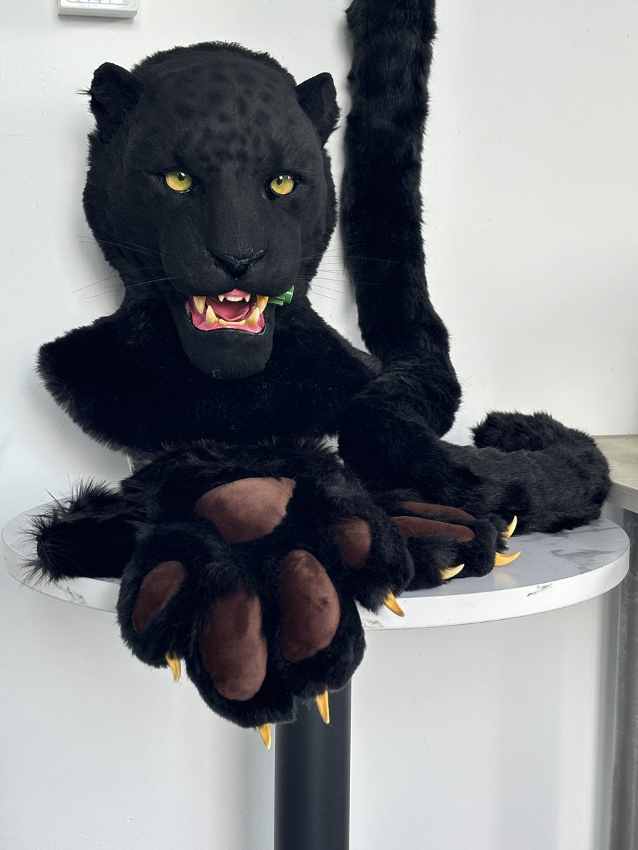 [Premade] Black Panther Realistic Fursuit Partial Furry Costumes Beast Headdress