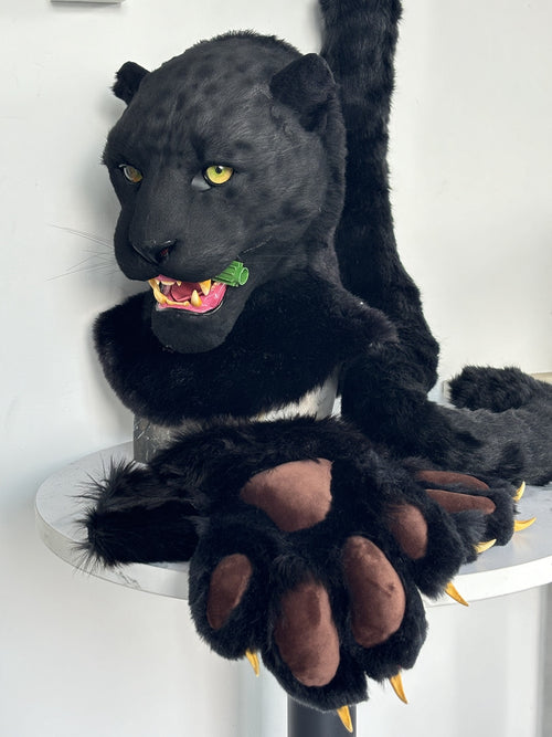 [Premade] Black Panther Realistic Fursuit Partial Furry Costumes Beast Headdress