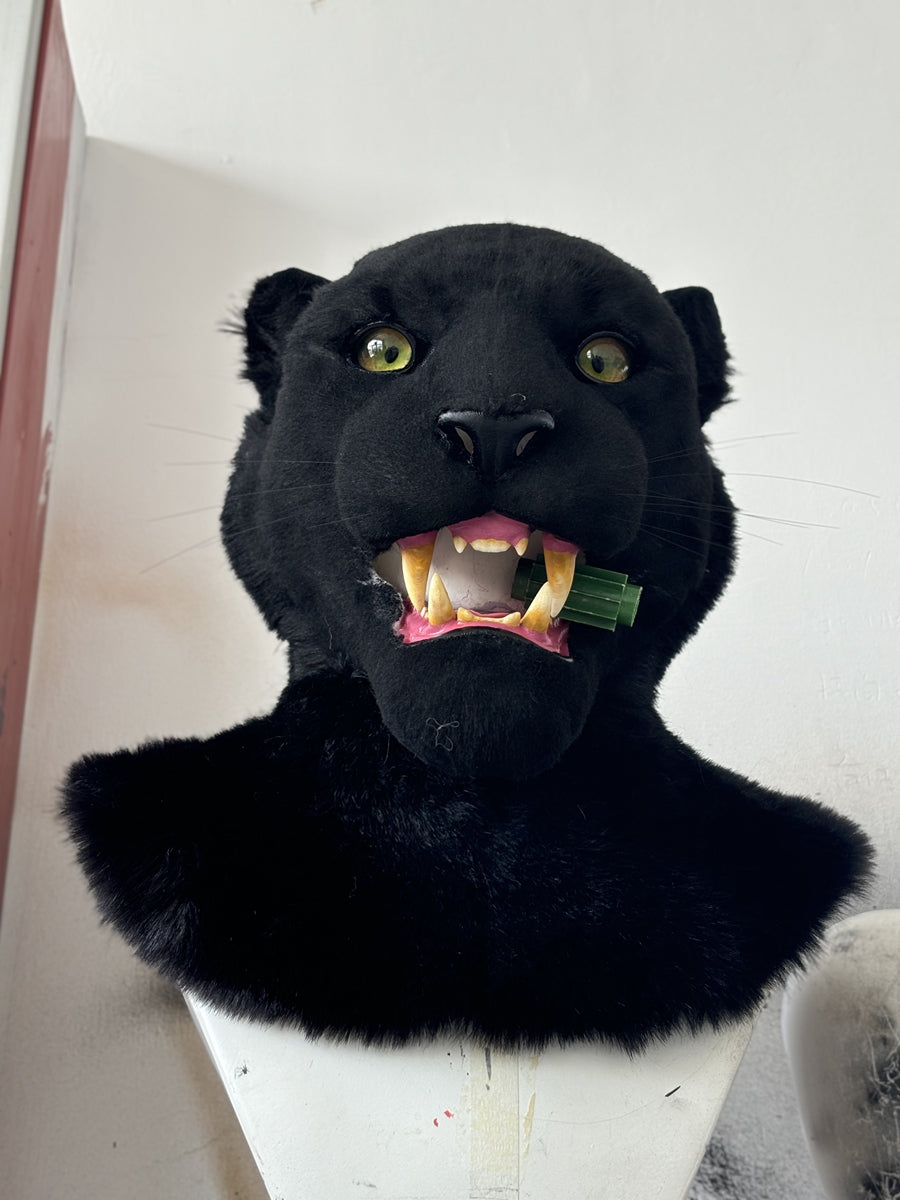 [Premade] Black Panther Realistic Fursuit Partial Furry Costumes Beast Headdress