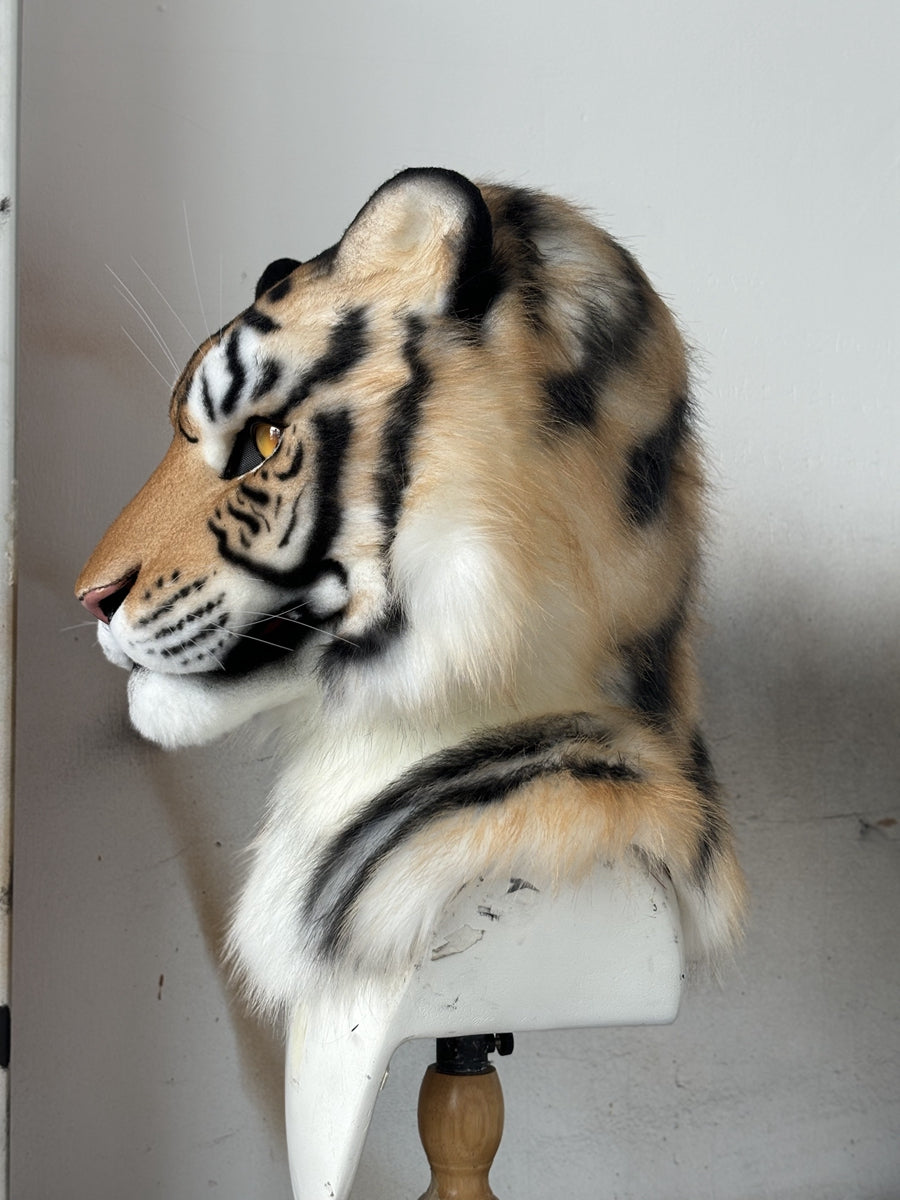 [Premade] Tiger Realistic Fursuit Partial Furry Costumes Beast Mask Headdress