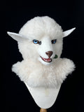 [Premade] Curly Sheep Realistic Fursuit Head Movable Jaw Furry Headdress