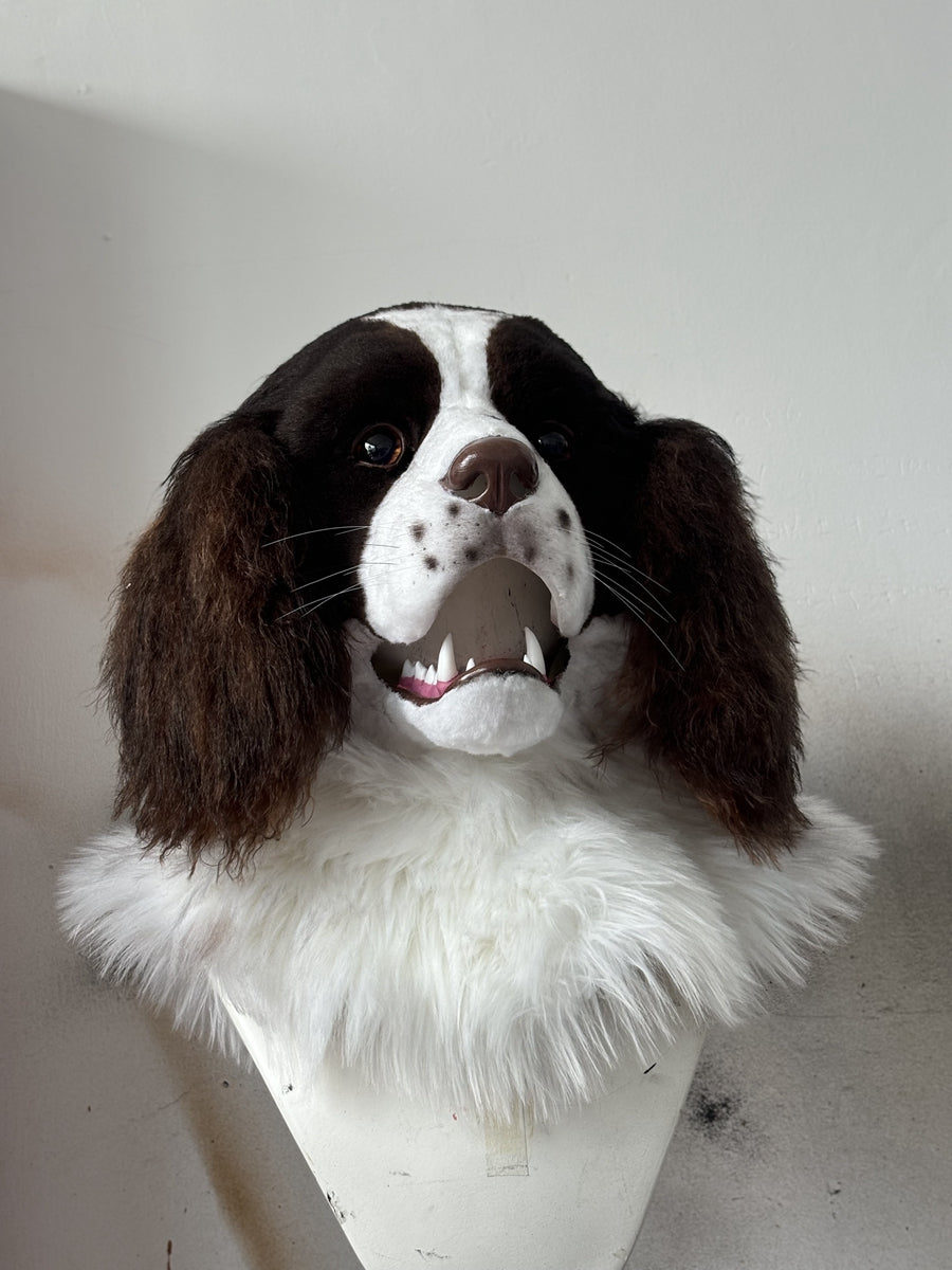 [Premade] Springer Spaniel Realistic Fursuit Head Movable Jaw Furry Headdress