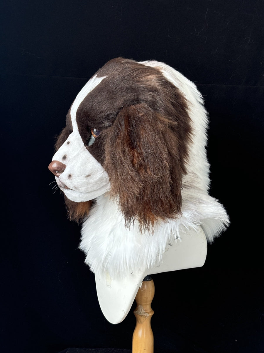 [Premade] Springer Spaniel Realistic Fursuit Head Movable Jaw Furry Headdress