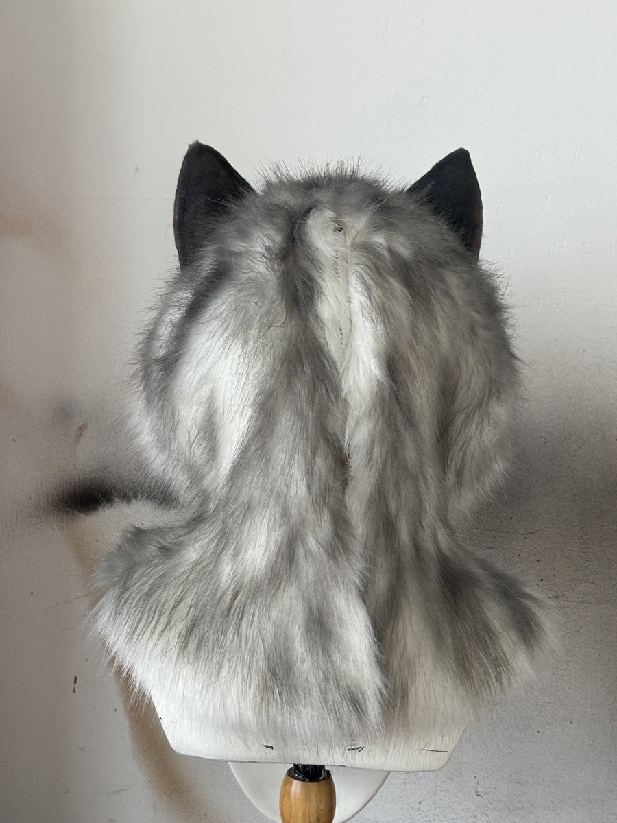 [Premade] Wolf Realistic Fursuit Head Movable Jaw Furry Headdress