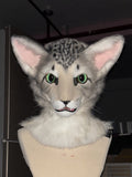 [Premade] Oriental Shorthair Cat Realistic Fursuit Head Movable Jaw