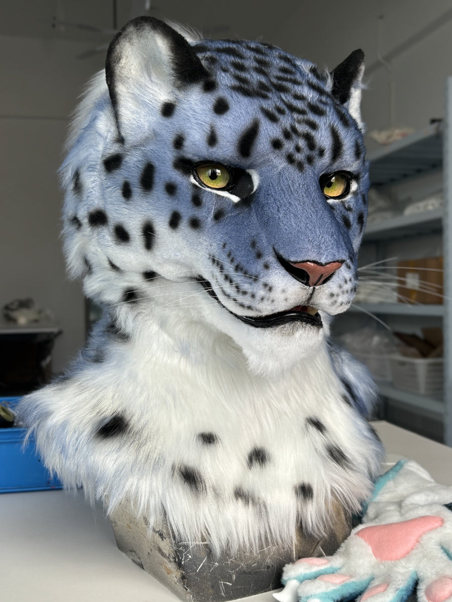 [Premade] Leopard Semi Realistic Fursuit Head and Paws