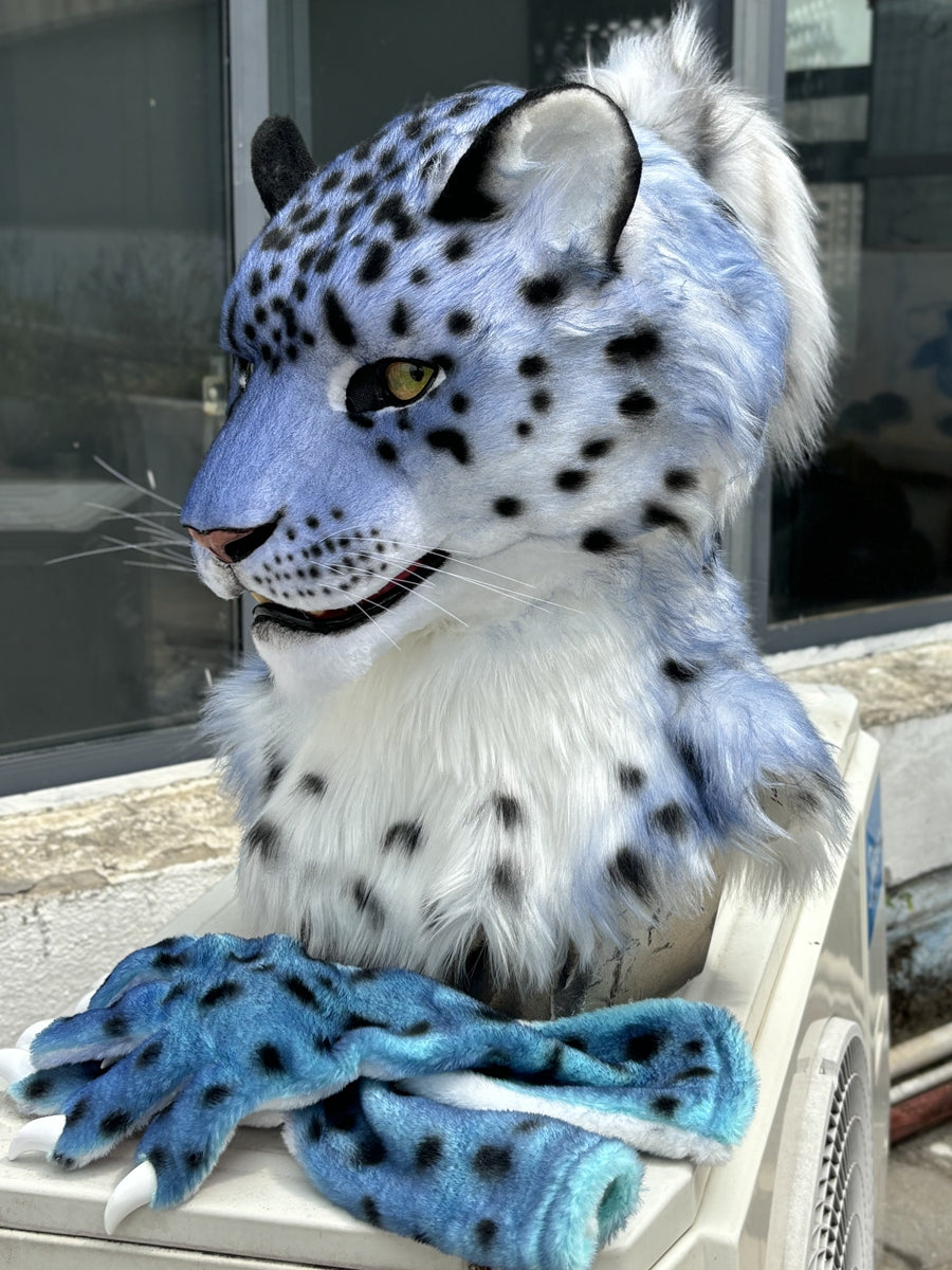 [Premade] Leopard Semi Realistic Fursuit Head and Paws