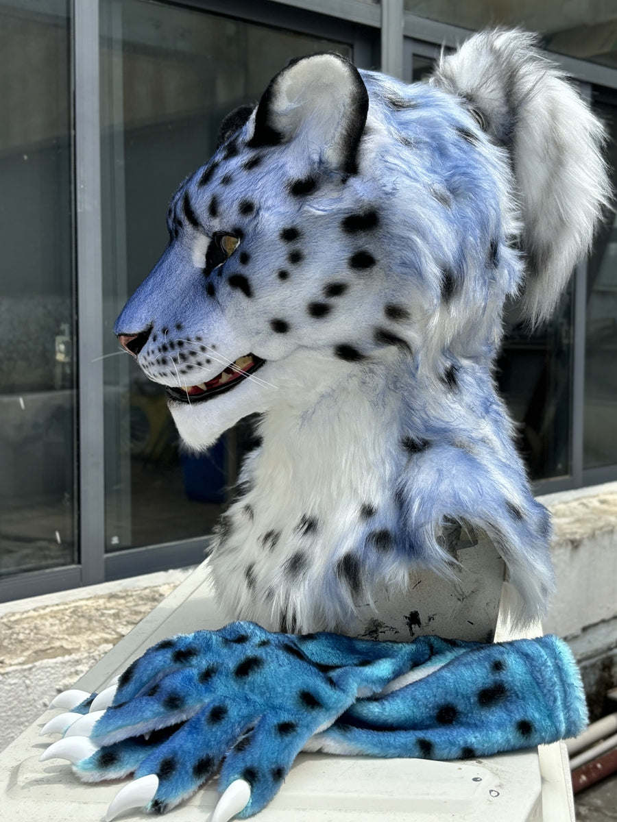 [Premade] Leopard Semi Realistic Fursuit Head and Paws