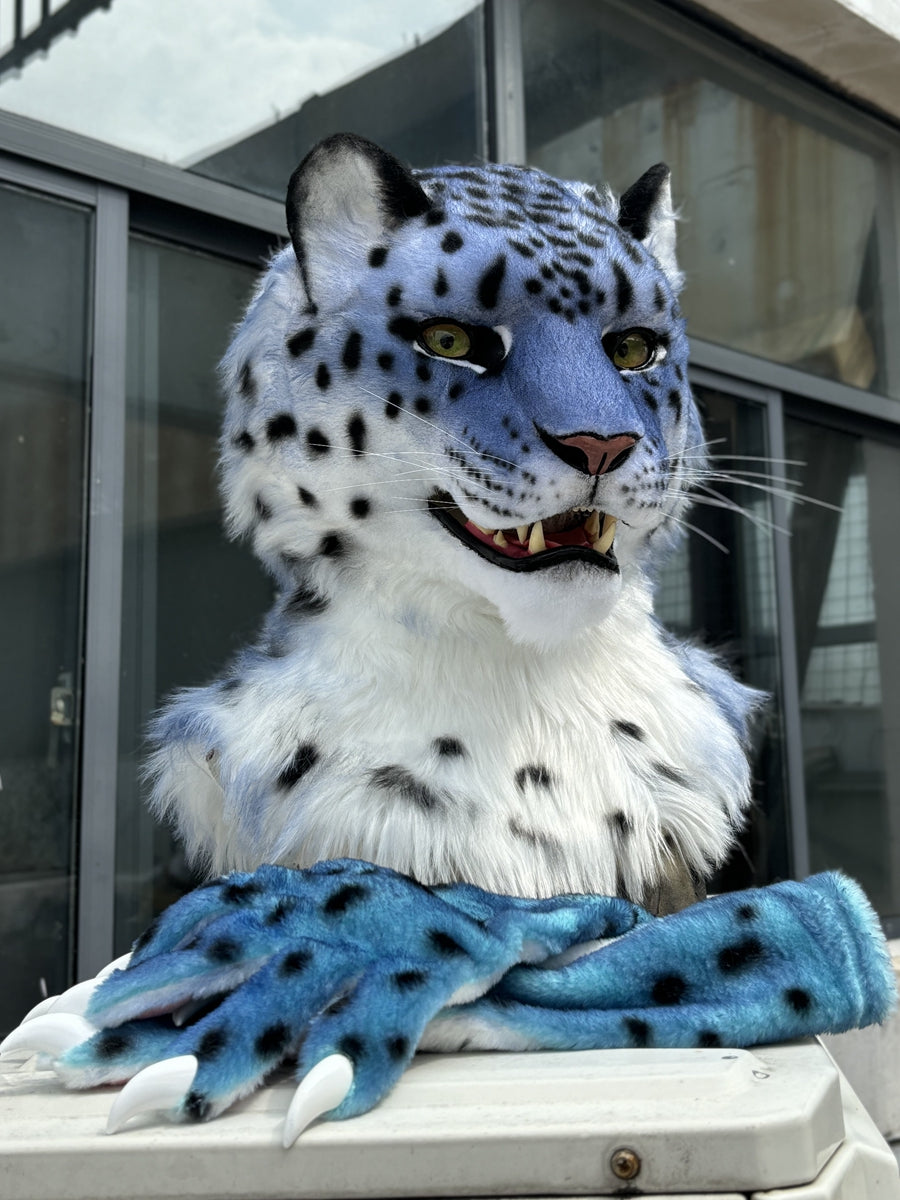 [Premade] Leopard Semi Realistic Fursuit Head and Paws