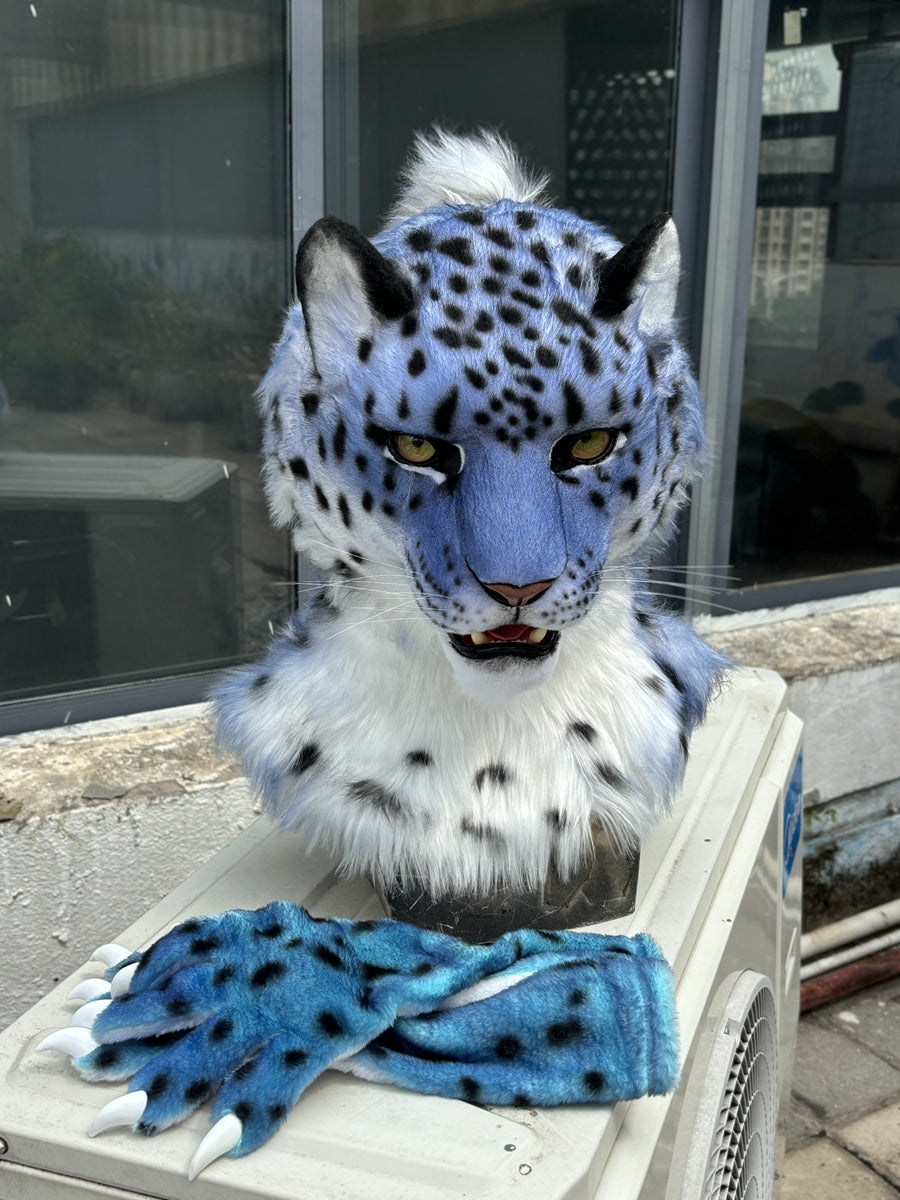 [Premade] Leopard Semi Realistic Fursuit Head and Paws