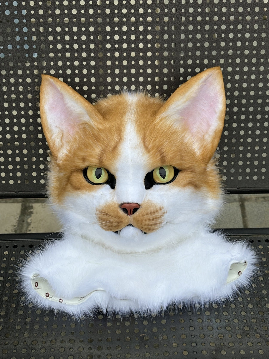 [Premade] Cute Cat Realistic Fursuit Head Movable Jaw Kitty Mask