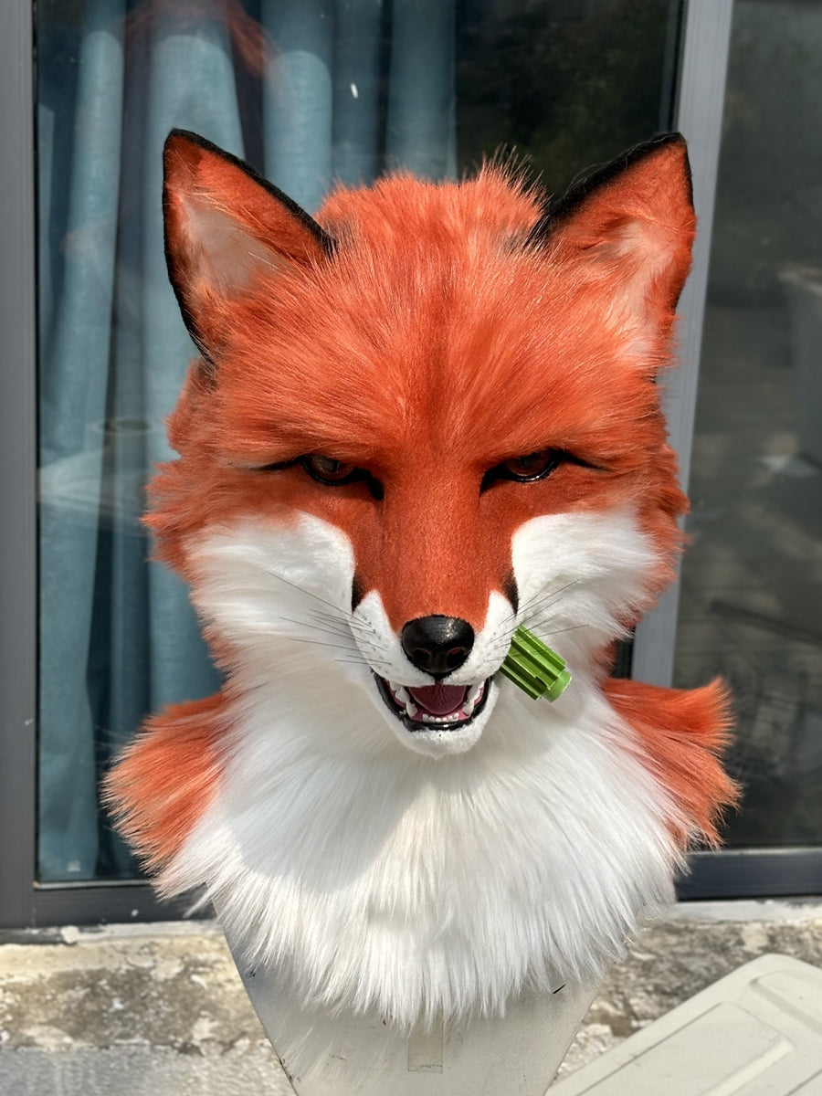 [Premade] Red Fox Realistic Fursuit Head Movable Jaw